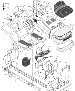 Part Location Diagram of F-020747L Murray Instruction Book & Parts List